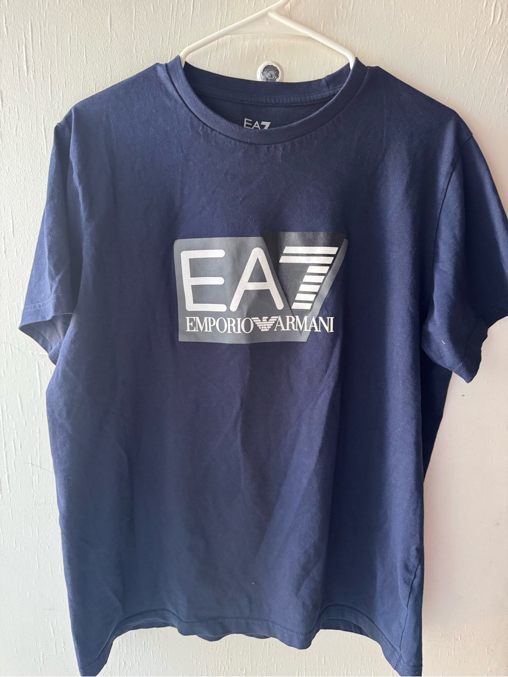Emporio Armani Navy Short-Sleeve EA7 Logo Tee